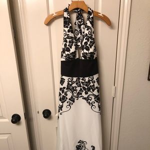Black & White floor length gown
